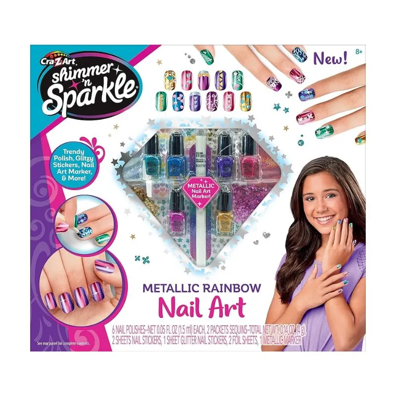 Cra-z-art Shimmer 'n Sparkle Metallic Rainbow Nail Art Kit